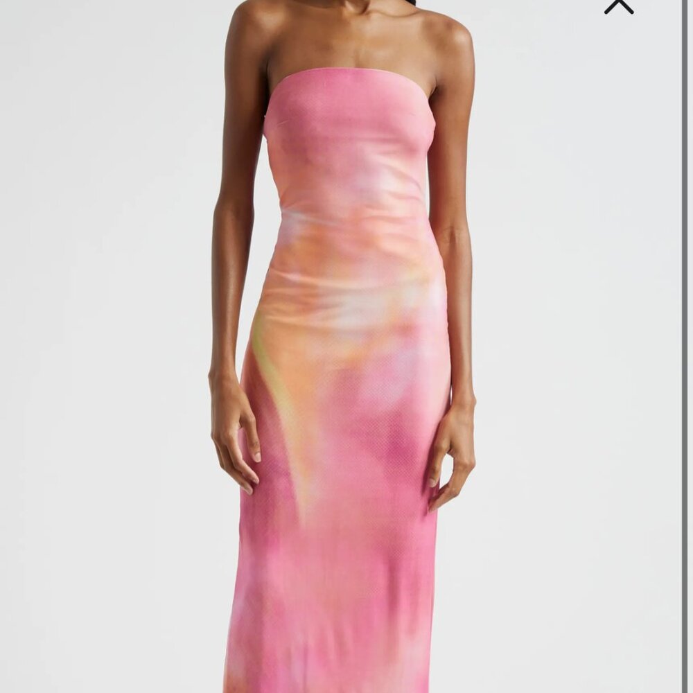 Rare London Maxi Tie Dye Sunset Color Dress - Size 4/S, NWT